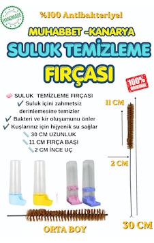 Kuş Suluk Temizleme Fırçası 30 Cm Muhabbet Kuşu Ve Kanarya Için Suluk Temizleyici