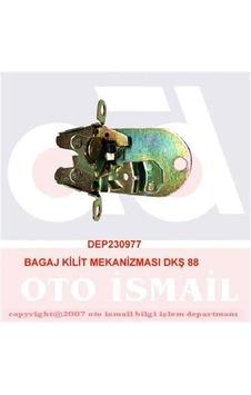 DEPAR 977 Bagaj Kilit Mekanizması Doğan Kartal Şahin 88 DEPAR 977 Bagaj Kilit Mekanizması Doğan Kartal Şahin 88