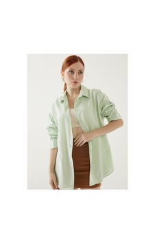 Meecy Kadın Açık Yeşil Oversize Uzun Basic Gömlek Açık Yeşil Açık Yeşil Meecy Kadın Açık Yeşil Oversize Uzun Basic Gömlek Açık Yeşil Açık Yeşil