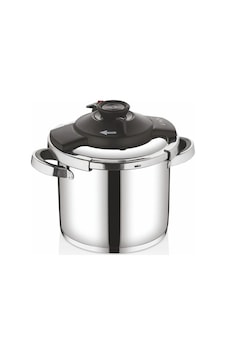 5108 - 2 Parça - İndüksiyonlu, 22 Cm - 9,0 Litre Matik, Düdüklü Tencere, Gümüş Gövde, Siyah Detay Gümüş - Siyah 5108 - 2 Parça - İndüksiyonlu, 22 Cm - 9,0 Litre Matik, Düdüklü Tencere, Gümüş Gövde, Siyah Detay Gümüş - Siyah