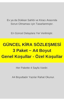 3 Paket, Güncel Kira Sözleşmesi.