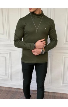 Modefendi Slim Fit A Kalite Pamuk Tam Boğazlı Kazak Haki Modefendi Slim Fit A Kalite Pamuk Tam Boğazlı Kazak Haki