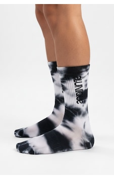 Allunique Unisex Pamuklu Siyah Beyaz Batik Yarım Havlu Spor Çorabı Siyah - Beyaz