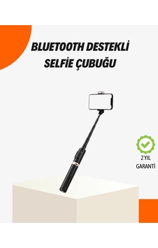 Bluetooth Lu Işıklı Selfie Çubuğu Katlanabilir, 130 Cm .