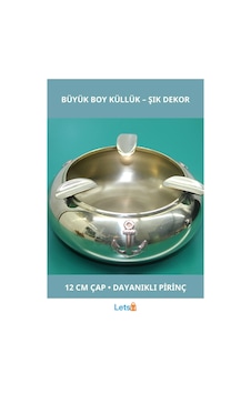 Büyük Boy Pirinç Küllük 12 Cm Şık Tasarım Büyük Boy Pirinç Küllük 12 Cm Şık Tasarım