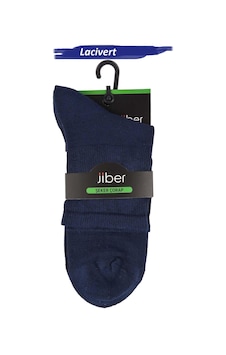 Jiber Erkek Bambu Uzun Lastiksiz Şeker Çorap 5999 - 6 Adet Lacivert