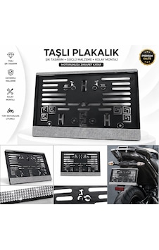 Kristal Parlak Taşlı Motor Plakası Işıltılı Renk Tüm Motorsikletlerle Uyumlu Kristal Parlak Taşlı Motor Plakası Işıltılı Renk Tüm Motorsikletlerle Uyumlu