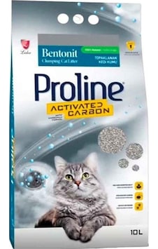 Proline Aktif Karbonlu Topaklaşan İnce Bentonit Kedi Kumu 10 L