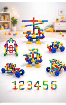 Blok Boru 72 Parça Puzzle Renkli Eğitici Birleştirme Oyuncak Seti Blok Boru 72 Parça Puzzle Renkli Eğitici Birleştirme Oyuncak Seti