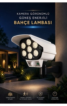 Bahçe Aydınlatması Hareket Sensörlü Led Aydınlatma Kamera Görünümlü - Htctduczsolaraydınlatma2-1 Diğer Bahçe Aydınlatması Hareket Sensörlü Led Aydınlatma Kamera Görünümlü - Htctduczsolaraydınlatma2-1 Diğer