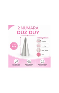 Krema Duyu Ve Pasta Süsleme Ucu 2 Adet Şanti Torbası No: 2 Diğer Krema Duyu Ve Pasta Süsleme Ucu 2 Adet Şanti Torbası No: 2 Diğer