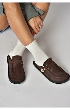 Fox Shoes Z250525202 Kahverengi Süet Önü Kapalı Kadın Terlik Fox Shoes Z250525202 Kahverengi Süet Önü Kapalı Kadın Terlik