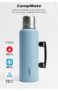 Cooker 2 Litre Kulplu Paslanmaz Çelik Kamp Termos Ckr-2128 Mavi Cooker 2 Litre Kulplu Paslanmaz Çelik Kamp Termos Ckr-2128 Mavi
