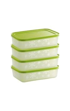 Tupperware Alaska Buzdolabı Saklama Kabı Yatay 4 X 1 Lt Yeşil