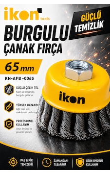 İkon Tools Burgulu Çanak Fırça 65 Mm Taşlama Uyumlu Çelik Tel Fırça Pas Kir Boya Temizleme Fırçası İkon Tools Burgulu Çanak Fırça 65 Mm Taşlama Uyumlu Çelik Tel Fırça Pas Kir Boya Temizleme Fırçası