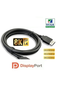 8k Displayport Dp Kablo 1080p 360hz, 2k 240hz, 4k 144hz, 8k 6