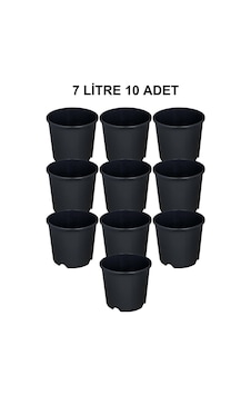 Grow Wizard Plastik Yuvarlak Saksı 7 Litre 10 Adet Grow Wizard Plastik Yuvarlak Saksı 7 Litre 10 Adet