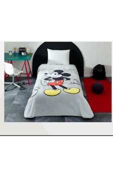 Taç Lisanslı Battaniye Mickey Mouse Fashion Tek Kişilik Gri - Sarı Taç Lisanslı Battaniye Mickey Mouse Fashion Tek Kişilik Gri - Sarı
