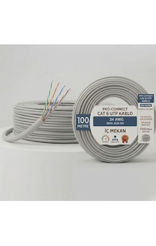 Cat6 U/utp Ağ Kablosu 100 Metre 24 Awg 1000 Mbps Gigabit Ethernet Metre Baskılı Network Kablo Cat6 U/utp Ağ Kablosu 100 Metre 24 Awg 1000 Mbps Gigabit Ethernet Metre Baskılı Network Kablo