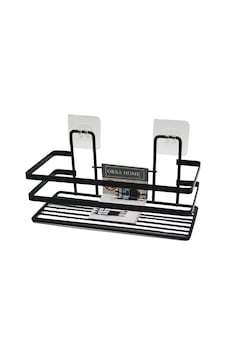 Yapışkanlı Askılı Çok Amaçlı Siyah Kare Banyo Raf Bx40 Renkli Yapışkanlı Askılı Çok Amaçlı Siyah Kare Banyo Raf Bx40 Renkli
