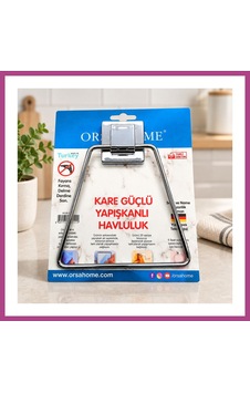 Gees Global Yapışkanlı Metal Kare Havluluk Askı Gbzs Gees Global Yapışkanlı Metal Kare Havluluk Askı Gbzs