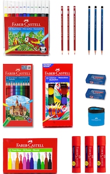 Faber Castell Kuruboya. Pastel Boya. Suluboya. Keçeli Kalem Okul