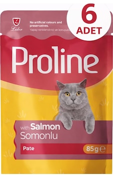 Proline Pouch Somonlu Yaş Kedi Mama 6 X 85 Gr Proline Pouch Somonlu Yaş Kedi Mama 6 X 85 Gr