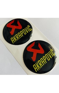 Akrapoviç Damla Etiket Sticker 5x5cm 2'li Akrapoviç Damla Etiket Sticker 5x5cm 2'li