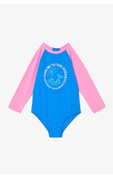 Penti Açık Pembe Kız Çocuk Ocean UV Korumalı Uzun Kollu Mayo