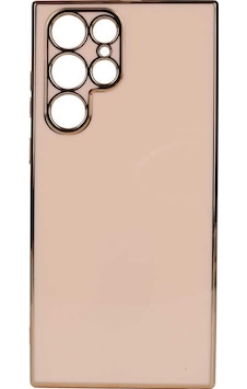 Noktaks - Galaxy S22 Ultra Uyumlu Kılıf Kenarları Parlak Altın Renkli Silikon Bark Kapak - Rose Gold - T21639 Noktaks - Galaxy S22 Ultra Uyumlu Kılıf Kenarları Parlak Altın Renkli Silikon Bark Kapak - Rose Gold - T21639