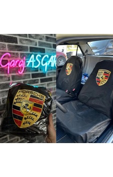 Porsche Üniversal Siyah Ön 2 Li Tela Servis Kılıfı 2'li Set Porsche Üniversal Siyah Ön 2 Li Tela Servis Kılıfı 2'li Set