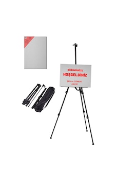 Çantalı Katlanır Metal Şövale Şövalye Seti , Hoşgeldiniz Stant Standı