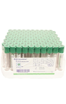 Bd 10ml Lithium Heparinli Vakumlu Kan Alma Tüpü Yeşil 100lük Paketlerde Bd 10ml Lithium Heparinli Vakumlu Kan Alma Tüpü Yeşil 100lük Paketlerde
