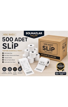 500 Adet 56x12 Termal Rulo Yazarkasa Pos Rulosu Pos Kağıdı Fiş Rulosu