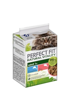 Perfect Fit Okyanus Balıklı Somonlu Kısırlaştırılmış Yetişkin Kedi Maması 6 x 50 G