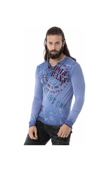 Cipo & Baxx Erkek Uzun Kollu Vintage Baskılı Sweatshirt Cl512 Mavi Cipo & Baxx Erkek Uzun Kollu Vintage Baskılı Sweatshirt Cl512 Mavi