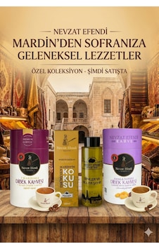 Nevzat Efendi 3 Lü Set: 7 Karışım Dibek Kahvesi + Damla Sakızlı Dibek + Mardin Kolonyası Diğer Nevzat Efendi 3 Lü Set: 7 Karışım Dibek Kahvesi + Damla Sakızlı Dibek + Mardin Kolonyası Diğer