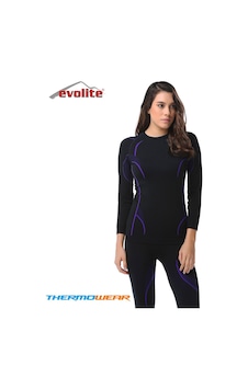 Evolite Thermowear Bayan Mor Termal Üst İçlik Siyah Evolite Thermowear Bayan Mor Termal Üst İçlik Siyah
