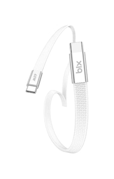 Bix Tsc2cc Type-c To Type-c 3a 60w 480mbps Örgülü Ve Şeffaf Silikonlu Hızlı Şarj Ve Data Kablosu 1 Metre Beyaz