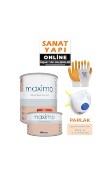 Maximo Sıvı Cam Parlak + Maske + Eldiven Maximo Sıvı Cam Parlak + Maske + Eldiven