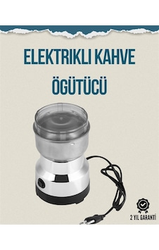 Kompakt Elektrikli Kahve Baharat Öğütücü 14500 Devir, Şeffaf Kapaklı, Hediye İçin İdeal Açık Ahşap