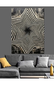 Siyah Beyaz Spiral Geometrik İllüzyon Dekoratif Kanvas - Mdf Ahşap Tablo Siyah Beyaz Spiral Geometrik İllüzyon Dekoratif Kanvas - Mdf Ahşap Tablo