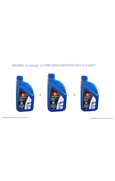 Orjinal Eurorepar 1 Litre Mavi Antifiriz Seti X 3 Adet Orjinal Eurorepar 1 Litre Mavi Antifiriz Seti X 3 Adet