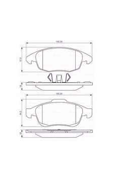 Citroen Ds4 1.2 Thp 130 2011-2015 Bosch Ön Fren Balatası Citroen Ds4 1.2 Thp 130 2011-2015 Bosch Ön Fren Balatası