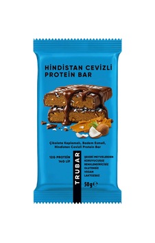 5 Adet Trubar Çikolata Kaplamalı Badem Ezmeli Hindistan Cevizli Protein Bar 50 G 5 Adet Trubar Çikolata Kaplamalı Badem Ezmeli Hindistan Cevizli Protein Bar 50 G