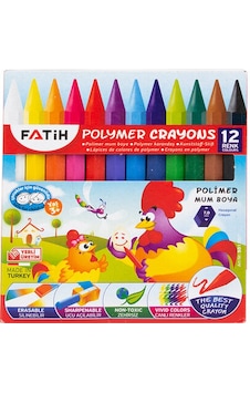 Fatih Mum Boya Polymer Kısa 12 Renk 50110 Fatih Mum Boya Polymer Kısa 12 Renk 50110