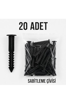 20 Adet Çim Sınırlayıcı Sabitleme Kazığı - Sert Plastik Bahçe Bordür Çivisi Siyah 20 Adet Çim Sınırlayıcı Sabitleme Kazığı - Sert Plastik Bahçe Bordür Çivisi Siyah