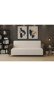Dinarsu Kaydırmaz Koltuk Örtüsü 175x220 Lüme Bej Bej