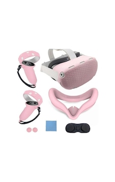 Oculus Quest 2 Motion Şok Sıvı Seti - Pembe Renkli Proteksiyon Kılıfı Ve Kapsayıcı Cihaz Bileşenleri İle Tam Koruma Paketi Oculus Quest 2 Motion Şok Sıvı Seti - Pembe Renkli Proteksiyon Kılıfı Ve Kapsayıcı Cihaz Bileşenleri İle Tam Koruma Paketi