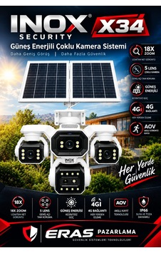 Ers Inox Dıgıtal X 34 5 Lensli 6 Motorlu Hibrit Zoom 4g Solar Kamera